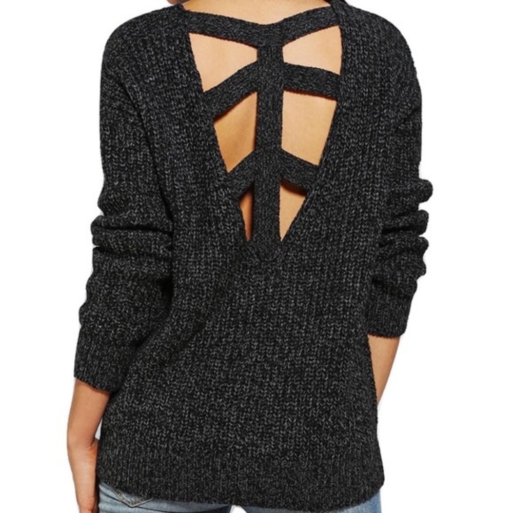 UO cutout back pullover sweater